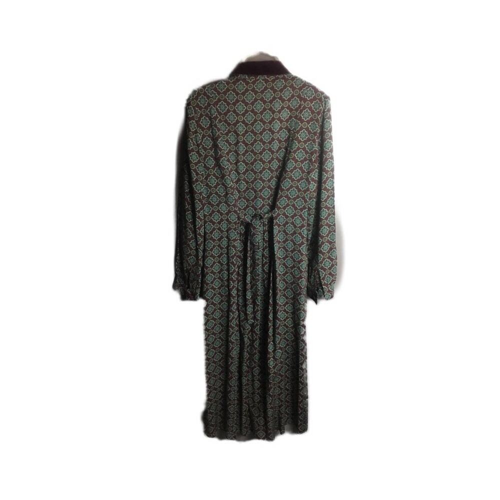 Vintage Smocked Button Down Dress - Picture 2 of 8